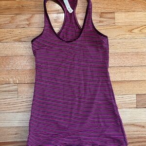 Lululemon pink striped tank size 4